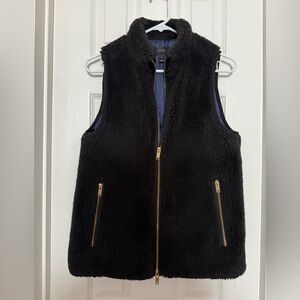 J. Crew Black Fleece Vest